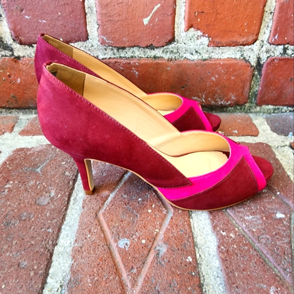 Bruno Menegatti heels, many sizes, burgundy and pink